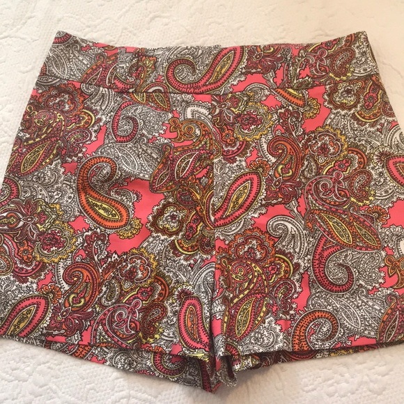 High waisted paisley shorts - Picture 1 of 5